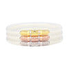 White Pearl Three Queens All Weather Bangles - Set of 3
