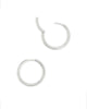 Jack Silver Hoop Earrings in Charcoal Gray