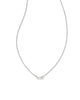 Juliette Pendant Necklace in White Crystal