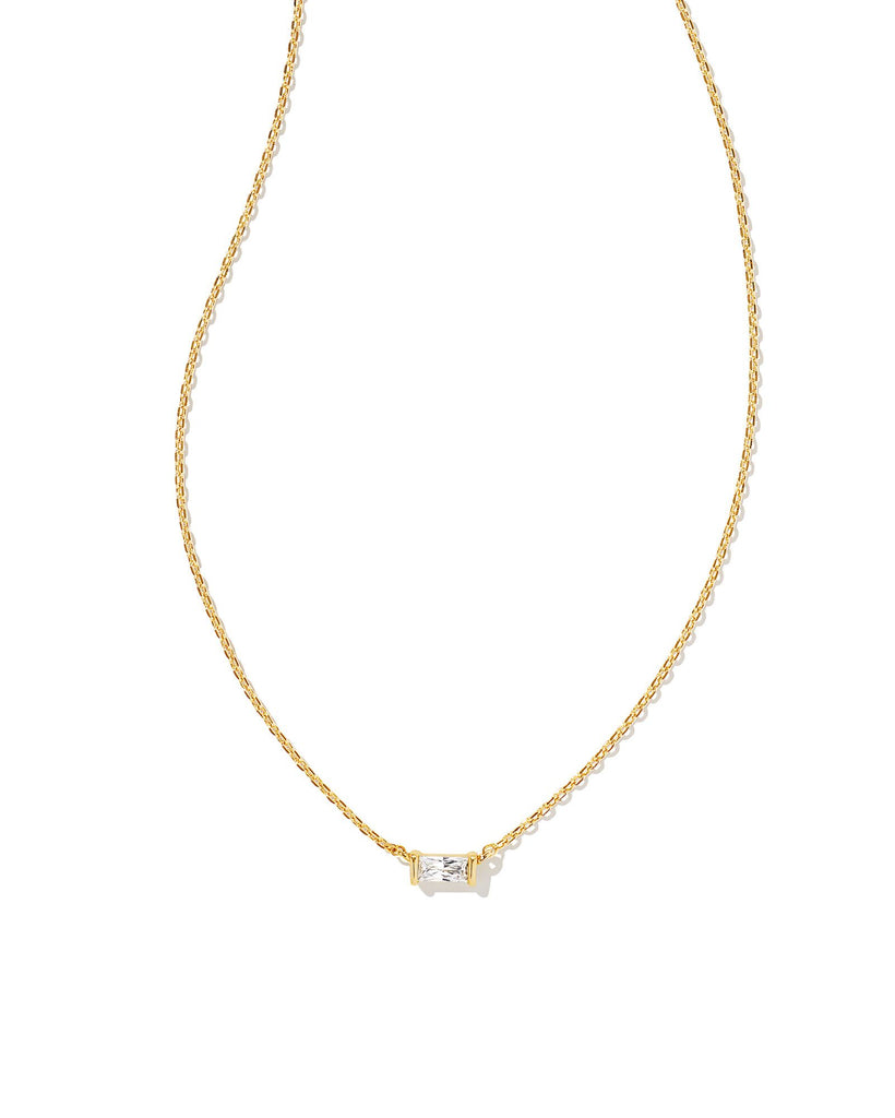 Juliette Pendant Necklace in White Crystal