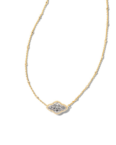 Abbie Pendant Necklace in Gold & Silver Filigree