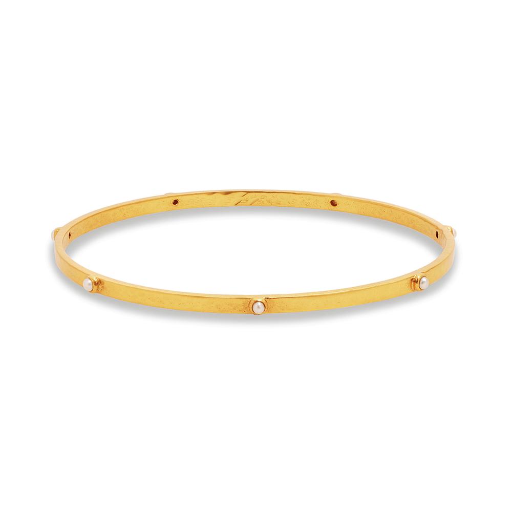 Crescent Bangle in Pearl