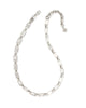 Jessie Chain Necklace in White Crystal