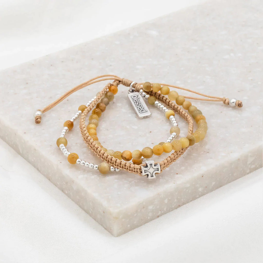 Be Still 3 Row Prayer Bracelet - FINAL SALE