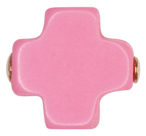 enewton bright pink cross stud earrings