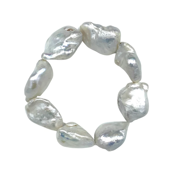 Stone Pearl Stretch Bracelet