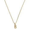 Layla Beaded Initial Necklace in Worn Gold