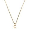 Layla Beaded Initial Necklace in Worn Gold