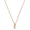 Layla Beaded Initial Necklace in Worn Gold