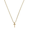 Layla Beaded Initial Necklace in Worn Gold