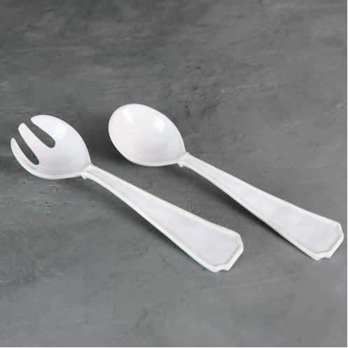 VIDA Charleston Large White Salad Servers