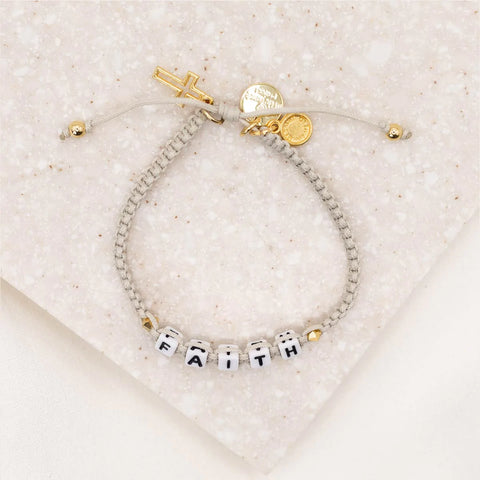 MSMH x LWP Faith Bracelets in Cream/Gold- FINAL SALE