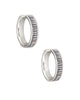 Jack Silver Hoop Earrings in Charcoal Gray
