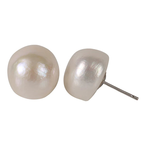 White Bam Bam Stud Earrings