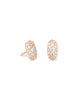 Grayson Rose Gold Stud Earrings in Crystal