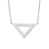 Sterling Silver & Diamond Triangle Necklace