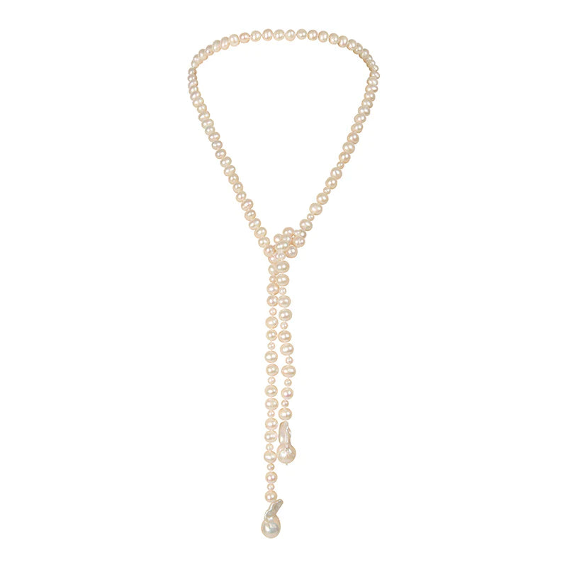 Dream Lariat Necklace in White