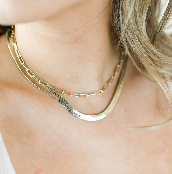 Snake Chain Layering Necklace