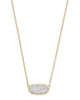 Elisa Pendant Necklace in Pave Diamond and 14kt Yellow Gold
