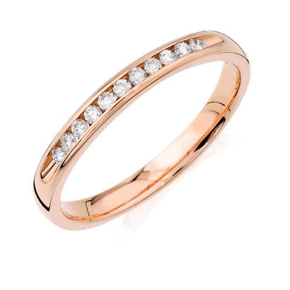 Rose Gold Diamond Anniversary Band