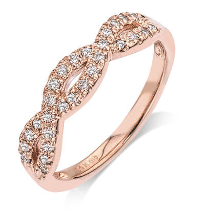 Infinity Diamond Rose Gold Band