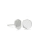 Davis Hexagon Stud Earrings in Sterling Silver