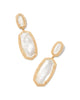 Pearl Beaded Elle Statement Earrings in Ivory Mother of Pearl