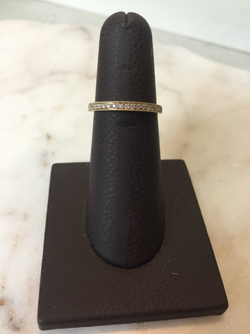 Diamond Milgrain Band |14kt Gold | 1/8 TCW