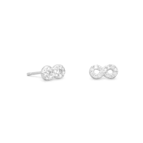 Infinity CZ Stud Earrings