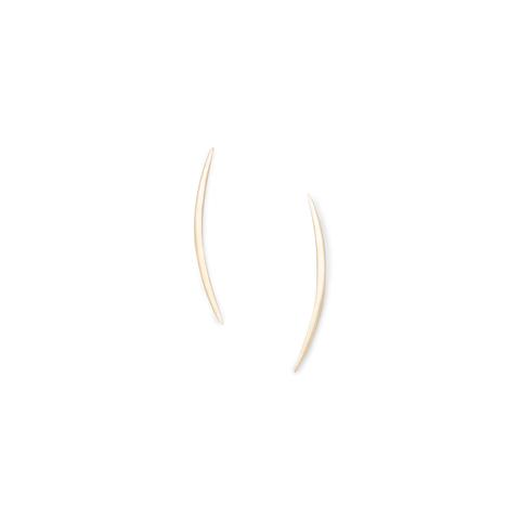 Gold Plated Thin Crescent Earrings