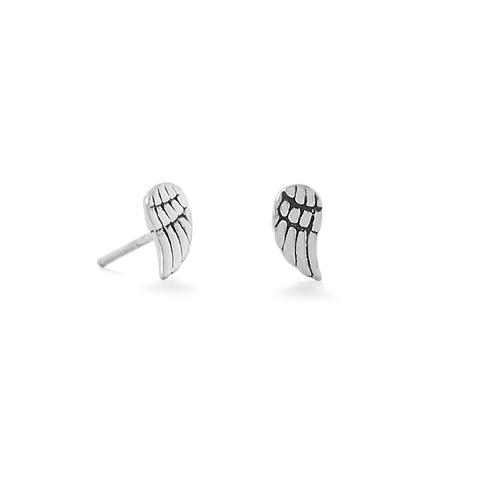 Angel Wing Stud Earring | Sterling Silver