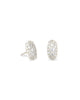 Grayson Silver Stud Earrings in Crystal