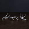 WESTERN Antler Candlestick Set of 3 in Silver