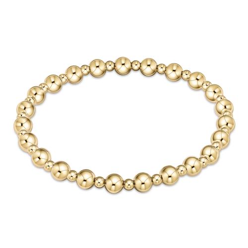 Classic Grateful Pattern 5mm Gold Filled Bead Bracelet