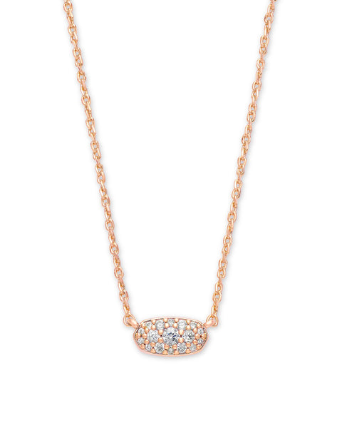Grayson Rose Gold Pendant Necklace in Crystal