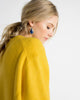 Alex Gold Drop Earrings in Black Opaque Glass