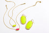 Elisa Gold Necklace in Neon Yellow