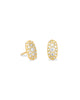 Grayson Gold Stud Earrings in Crystal