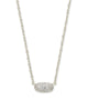Grayson Silver Pendant Necklace in Crystal