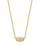 Grayson Gold Pendant Necklace in Crystal