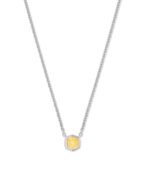 Davie Sterling Silver Pendant Necklace in Light Citrine