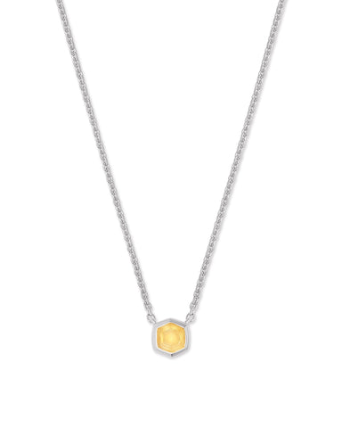 Davie Sterling Silver Pendant Necklace in Light Citrine