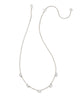 Cailin Crystal Strand Necklace in White CZ