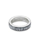 Jack Silver Band Ring in Gray Crystal