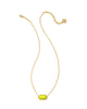 Elisa Gold Necklace in Neon Yellow