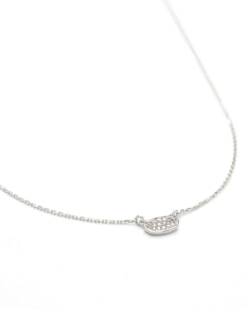 Marisa Pendant Necklace in White Diamond and 14k White Gold