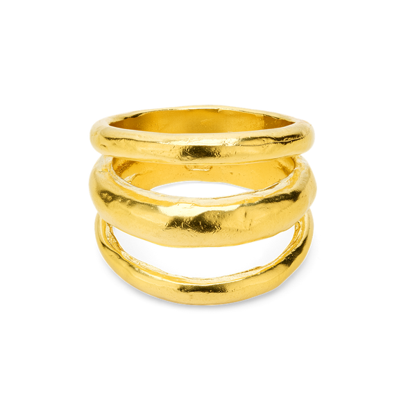Alliteration Gold Plated Ring