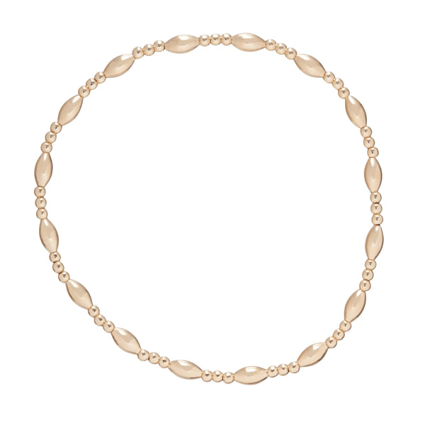 Harmony Sincerity Pattern 2mm Bead Bracelet in Gold