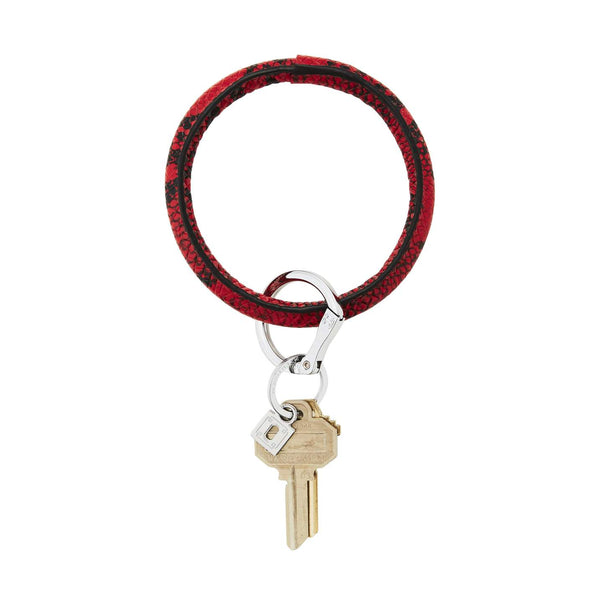 Leather Big O Keyring | Animal Print