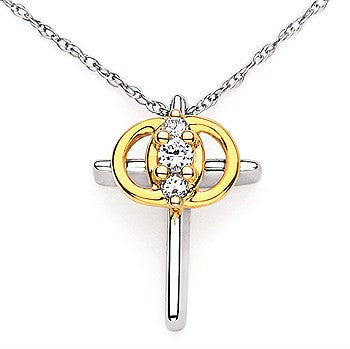 Christian Marriage Symbol Cross Pendant